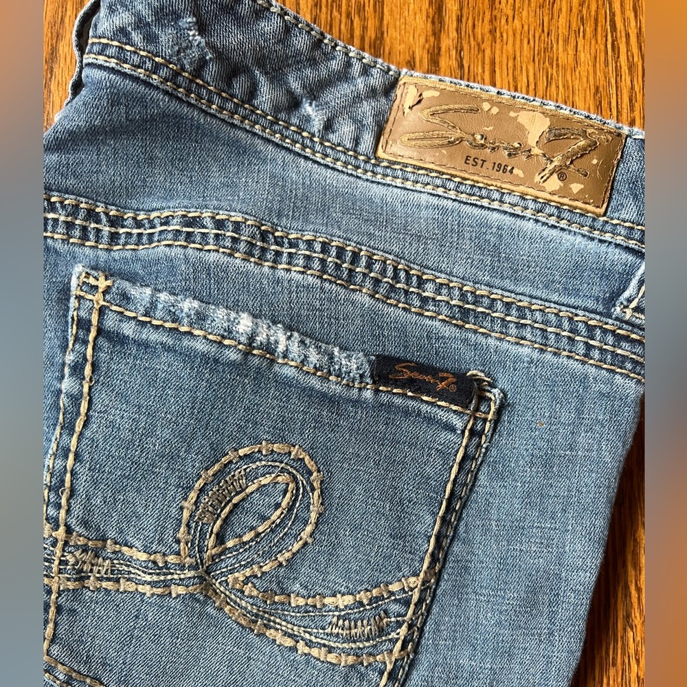 Seven7 Distressed bootcut jeans